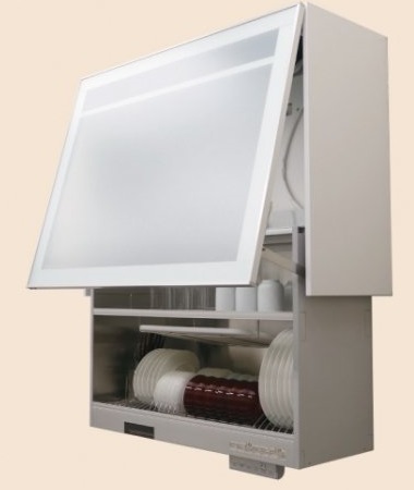金澤工業製　KEL-E090D35 電動昇降吊戸棚（食器乾燥庫タイプ）間口90cm